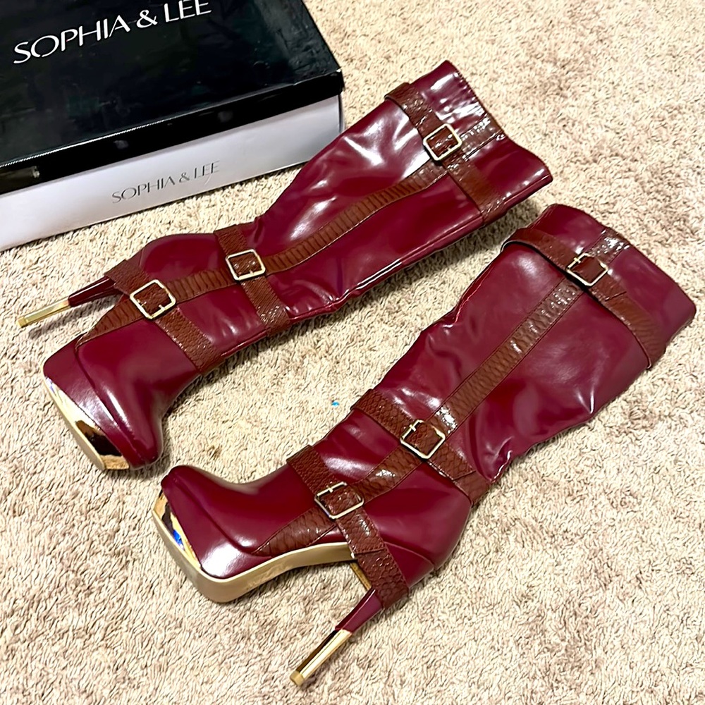 Sophia & Lee Heel Boots Size 8.5